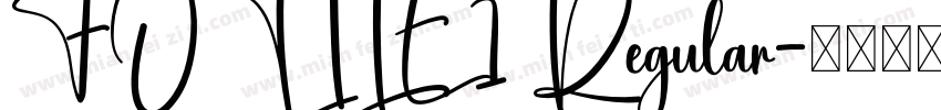 FOTILE1 Regular字体转换